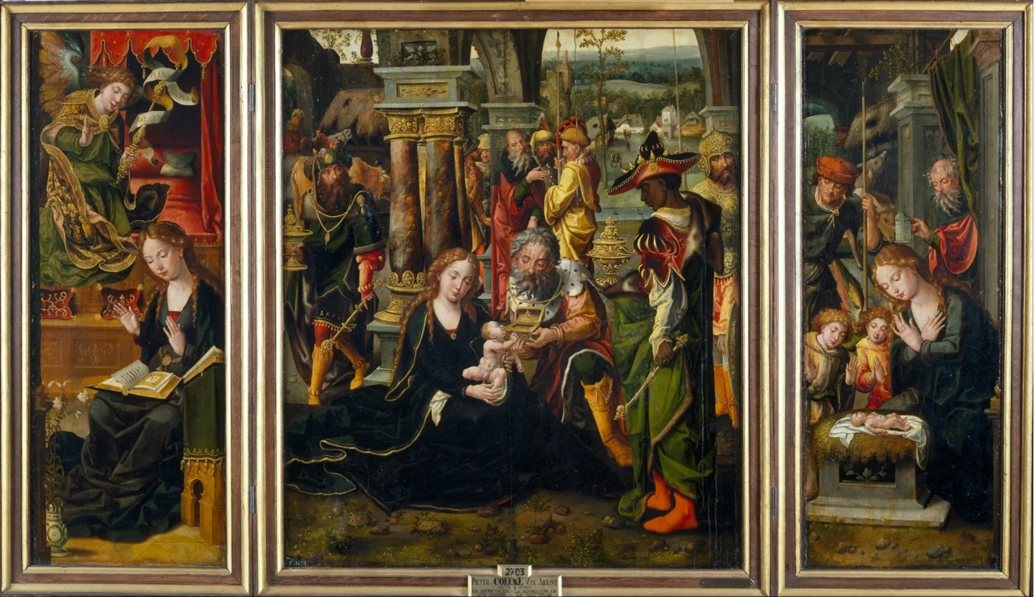 Annunciazione, l'Adorazione dei Magi e la Natività con angeli e pastori - Museo del Prado, Madrid